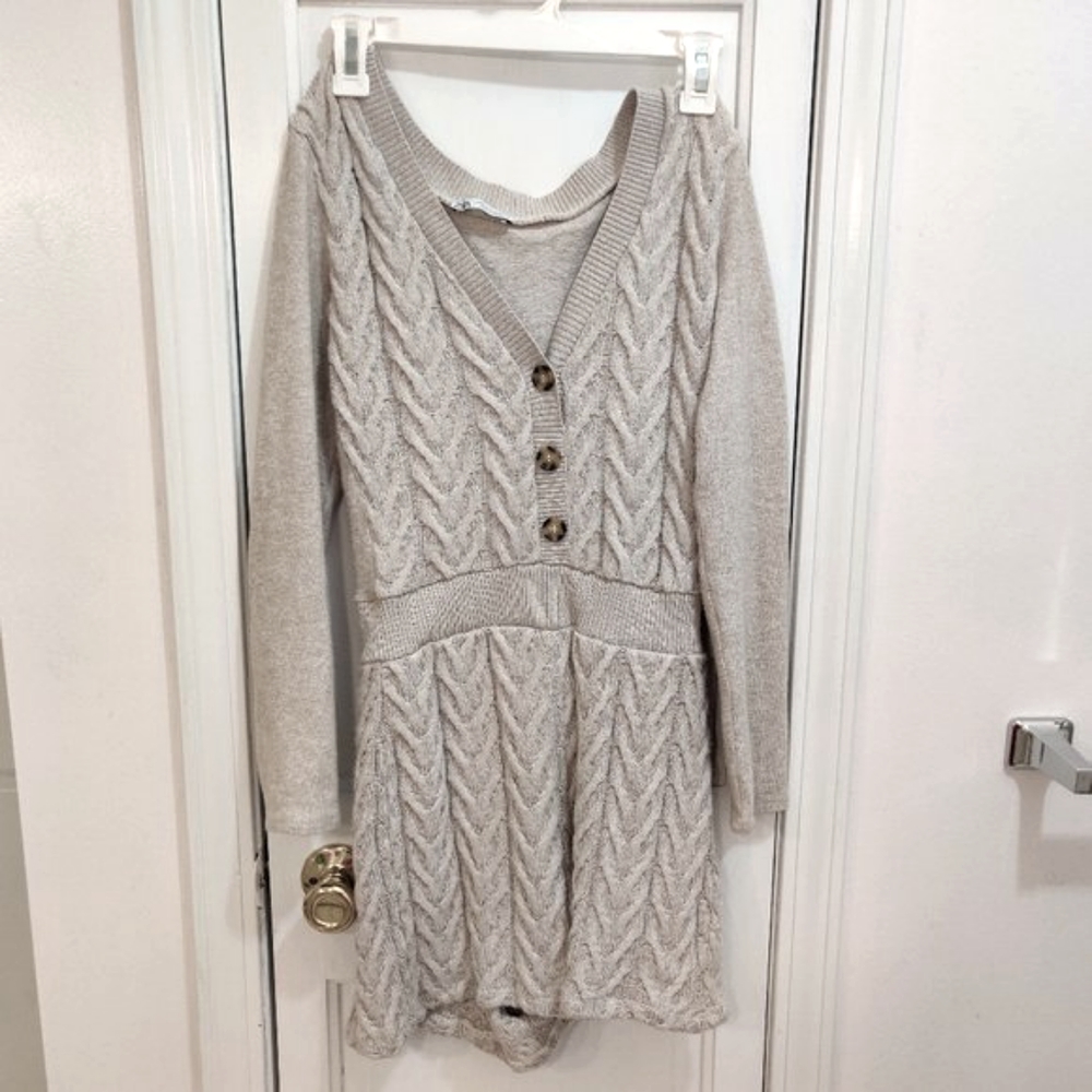 Zara Cable Knit Romper size S